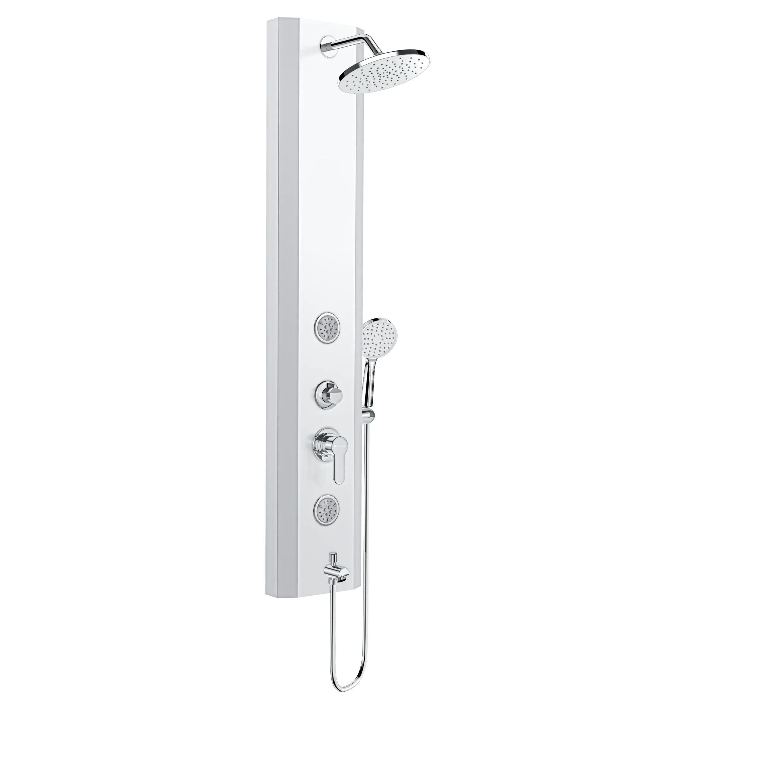 Panel Duş Sistemleri Evora Beyaz Yuvarlak VS-1230