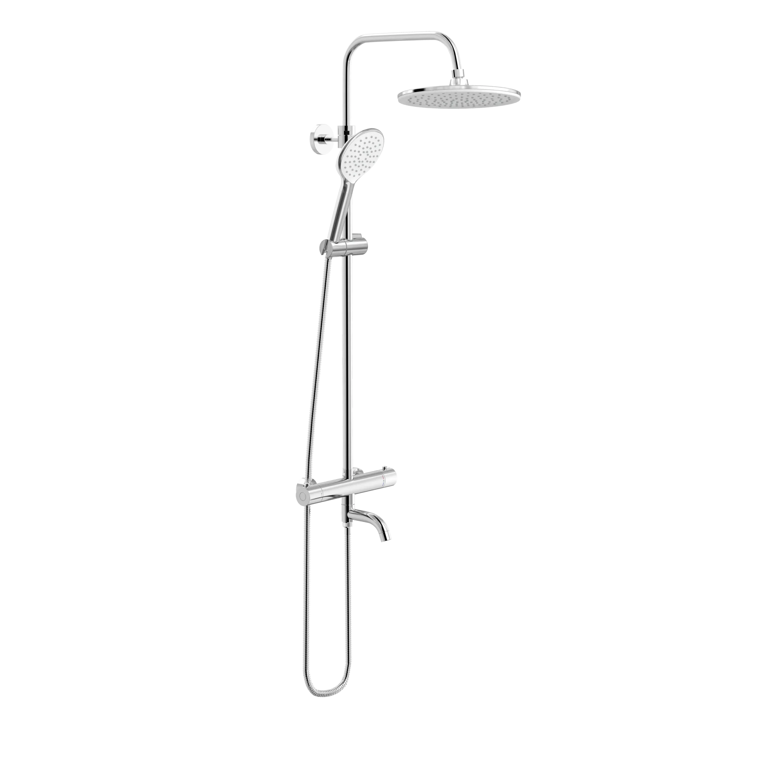Termostatik Duş Seti Combo Krom Beyaz S VS-1163