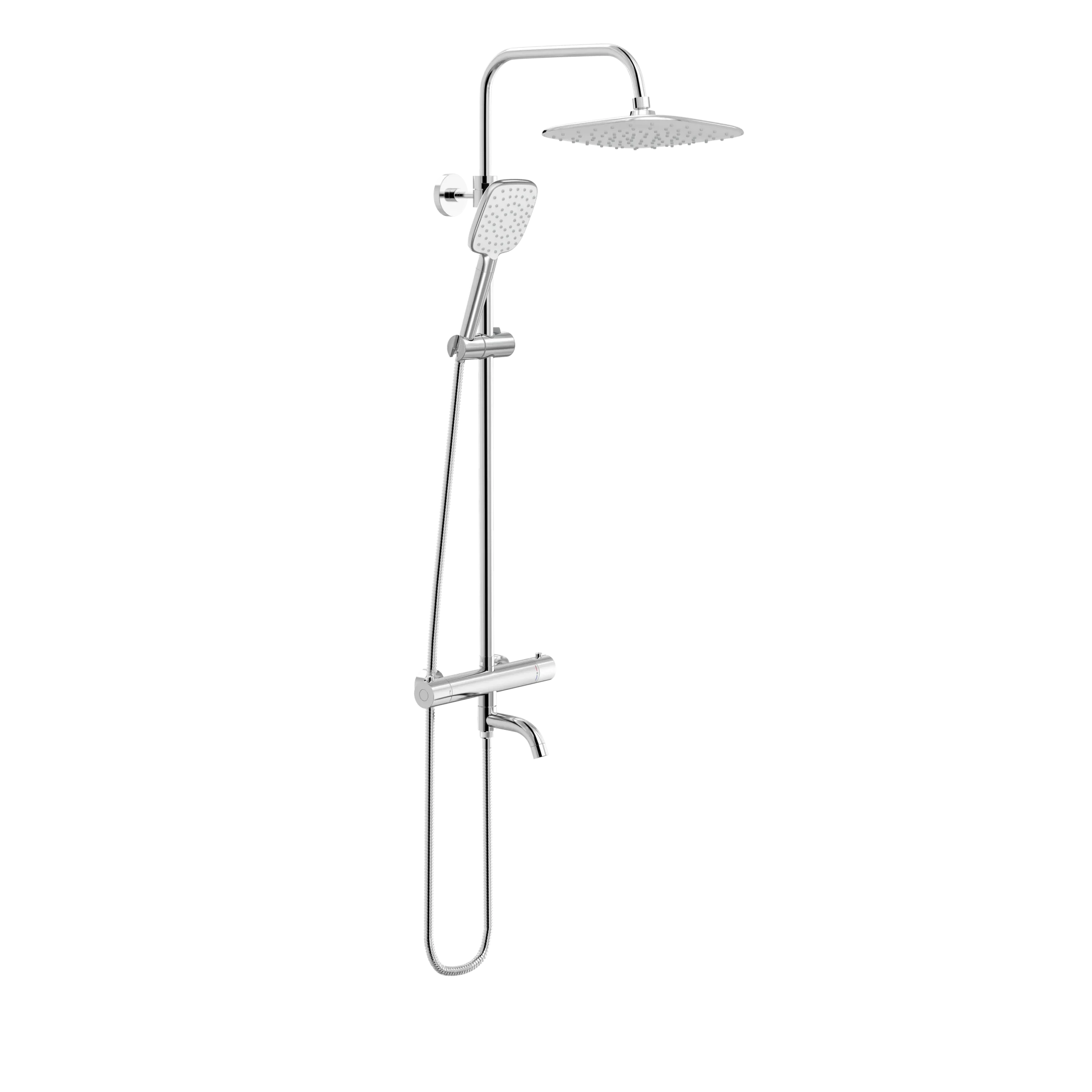 Termostatik Duş Seti Corte Krom Beyaz S VS-1166